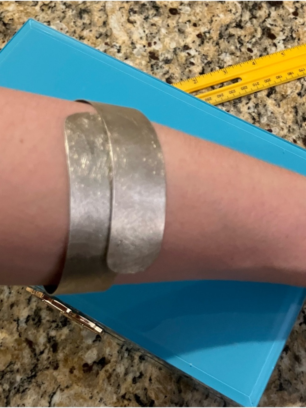 Brushed Vintage Sterling Silver Bracelet - Picture 8 of 11